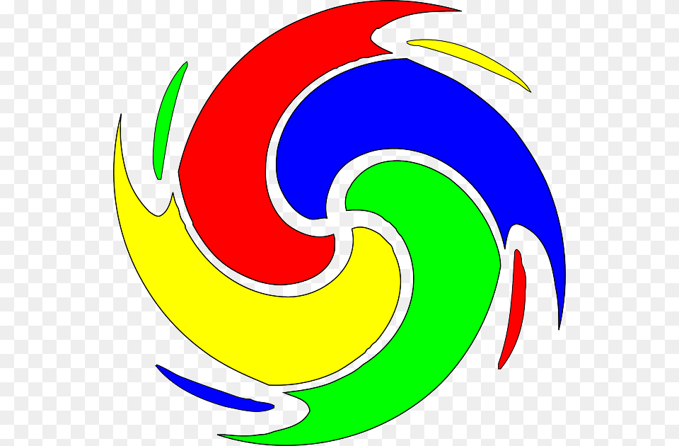 Spiral Swirl Vortex Colors Cartoon Flower, Logo, Animal, Fish, Sea Life Free Png