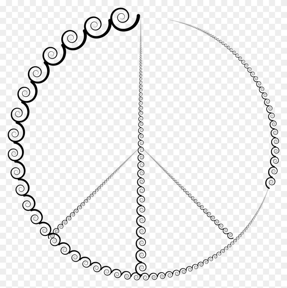 Spirals Peace Sign Clipart, Accessories, Jewelry, Necklace Free Transparent Png
