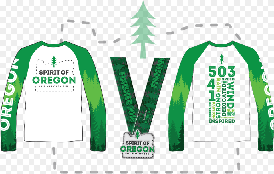 Spirit Of Orego Race Swag, Clothing, Long Sleeve, Sleeve, T-shirt Free Transparent Png