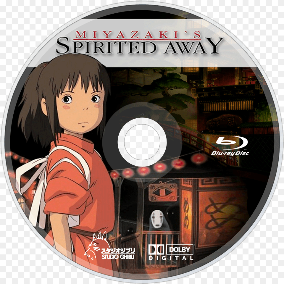 Spirited Away Bluray Disc Image Spirited Away Dvd Label Anime Movie Poster Art, Baby, Disk, Person, Face Png