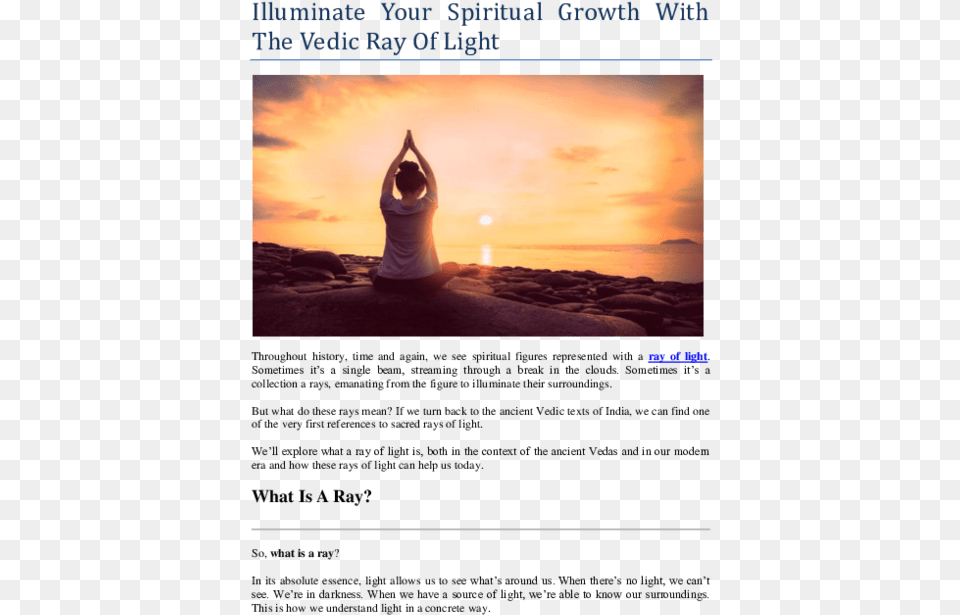 Spiritual Growth With The Vedic Ray Poster, Sky, Nature, Outdoors, Woman Png Image