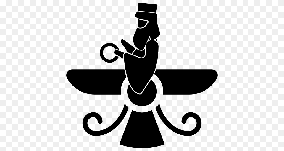 Spiritual Zoroastrianism Religious Shapes Religion Symbol Icon, Stencil, Silhouette, Smoke Pipe Free Png Download