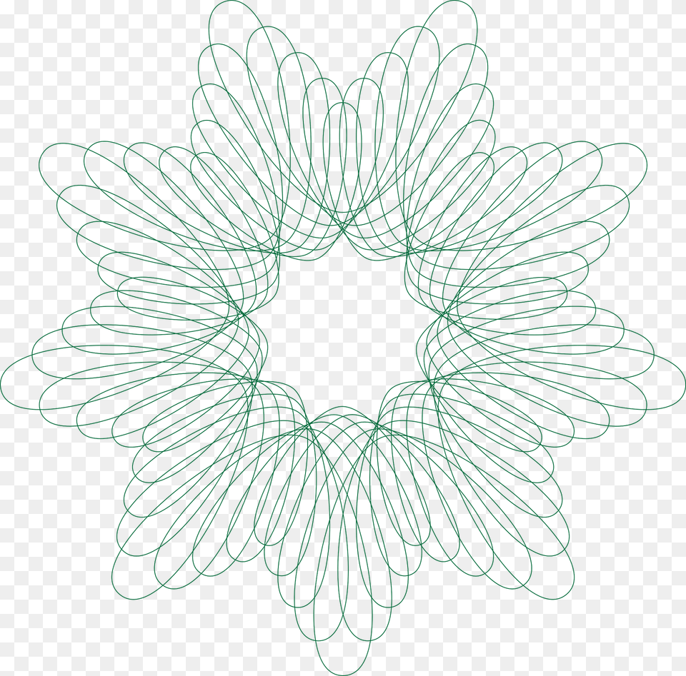Spirograph Clipart, Green, Pattern, Art, Flower Png
