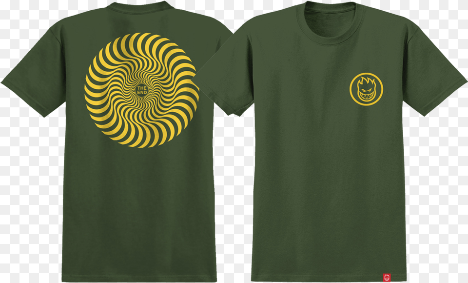 Spitfire Classic Swirl T Shirt Military Green T, Clothing, T-shirt Png