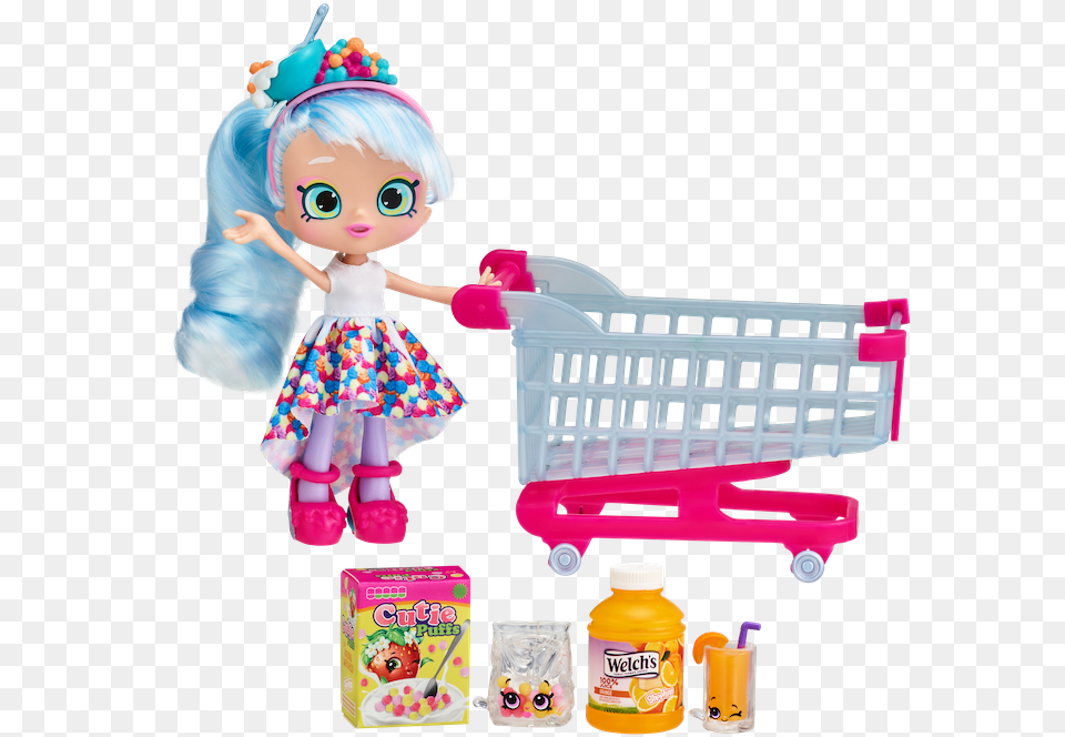 Spk S12 Chrissy Puffs Shp Cart O2 Fep Shopkins Real Littles Doll, Toy, Furniture, Face, Head Free Png Download