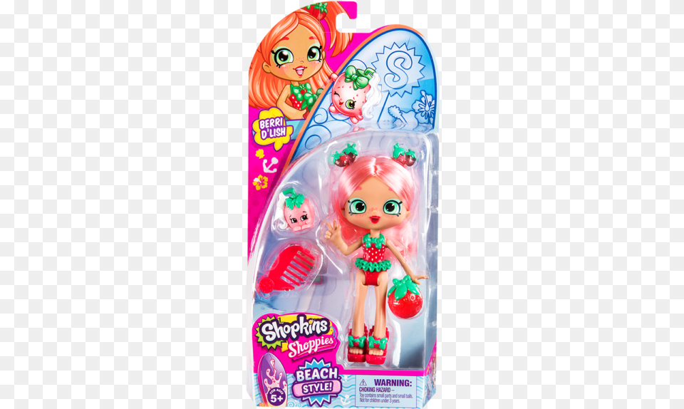 Spk Shoppies S8 W1 Sgl Pk Berri Dlish Package Shopkins Berri D Lish, Figurine, Doll, Toy, Baby Png Image