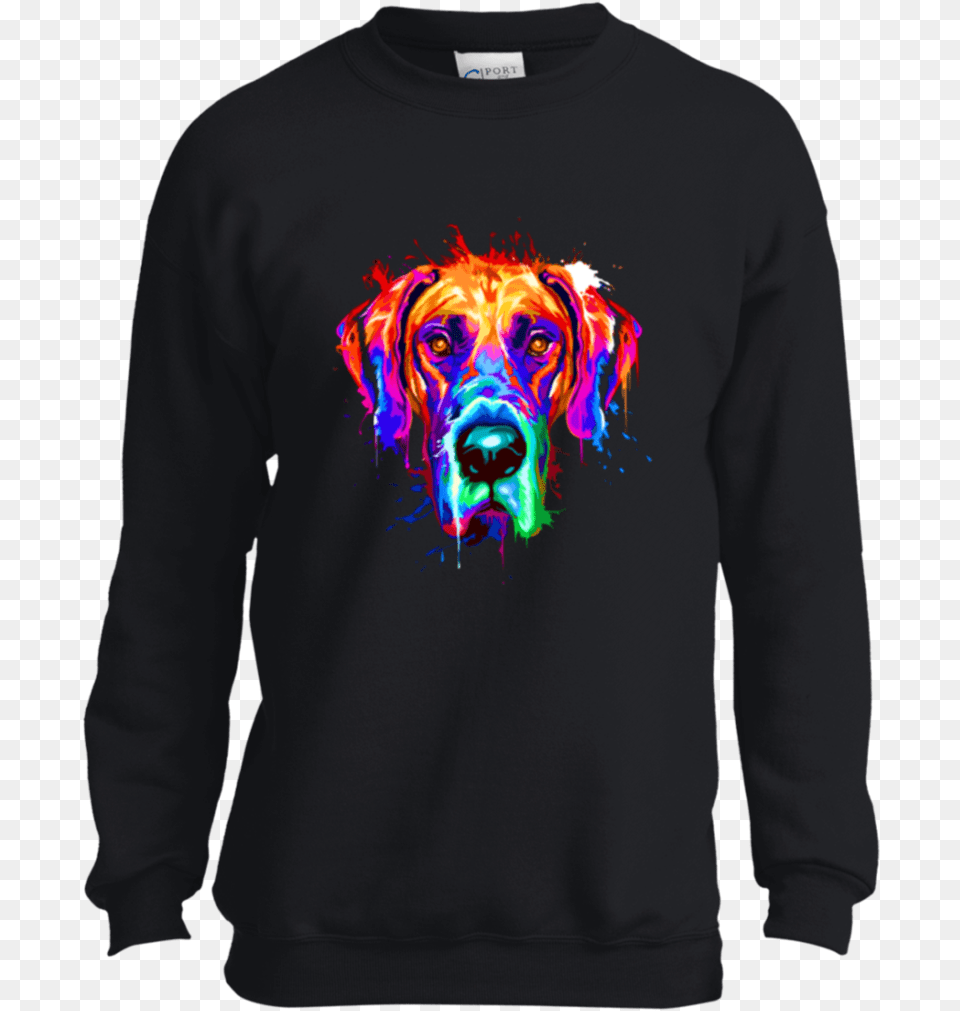 Splash Art Great Dane, T-shirt, Clothing, Sweatshirt, Knitwear Free Transparent Png