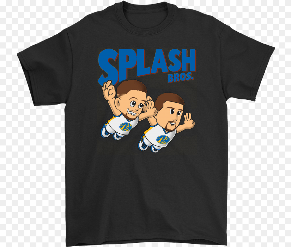 Splash Brothers Stephen Curry Klay Thompson Tshirt, Clothing, T-shirt, Baby, Person Free Png