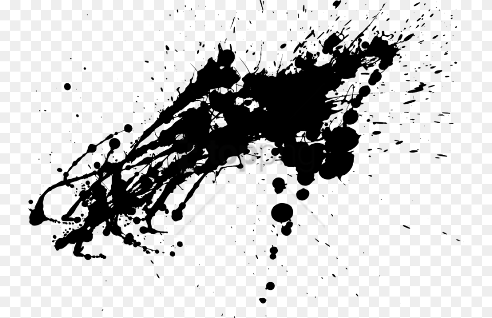 Splash Clipart Black And White Manchas De Pintura, Silhouette, Stain, Stencil, Person Free Transparent Png