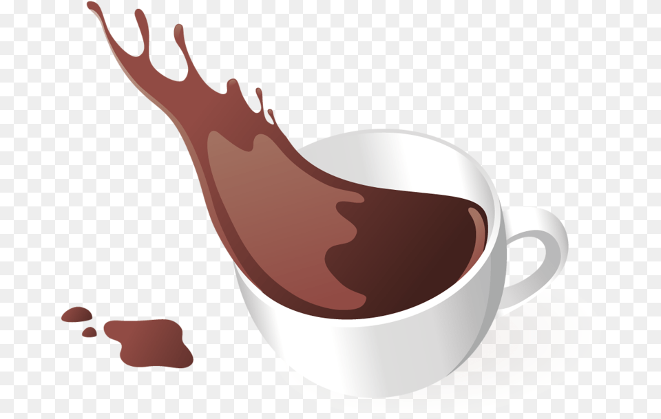 Splash Clipart Chocolate Chocolate Illustration, Cup, Cutlery, Spoon, Beverage Free Transparent Png
