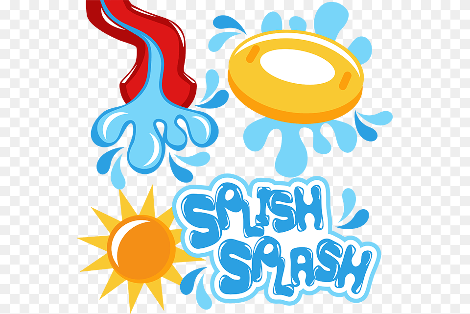 Splash Clipart Pool Slide Splish Splash Fun, Art, Graphics, Advertisement, Food Png