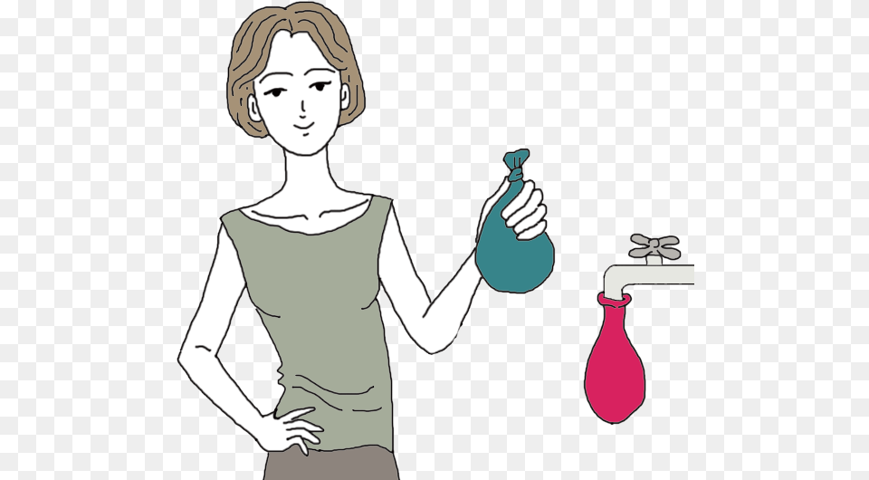 Splash Clipart Water Balloon Glass Bottle, Adult, Female, Person, Woman Png Image