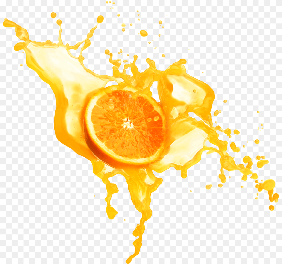 Splash Orange Juice, Beverage, Orange Juice, Citrus Fruit, Food Free Transparent Png