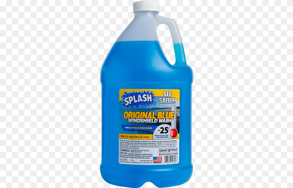 Splash Original Blue Windshield Wash, Bottle Free Png