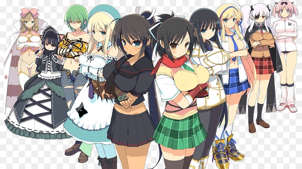 Splash Senran Kagura, Book, Comics, Publication, Skirt Png Image