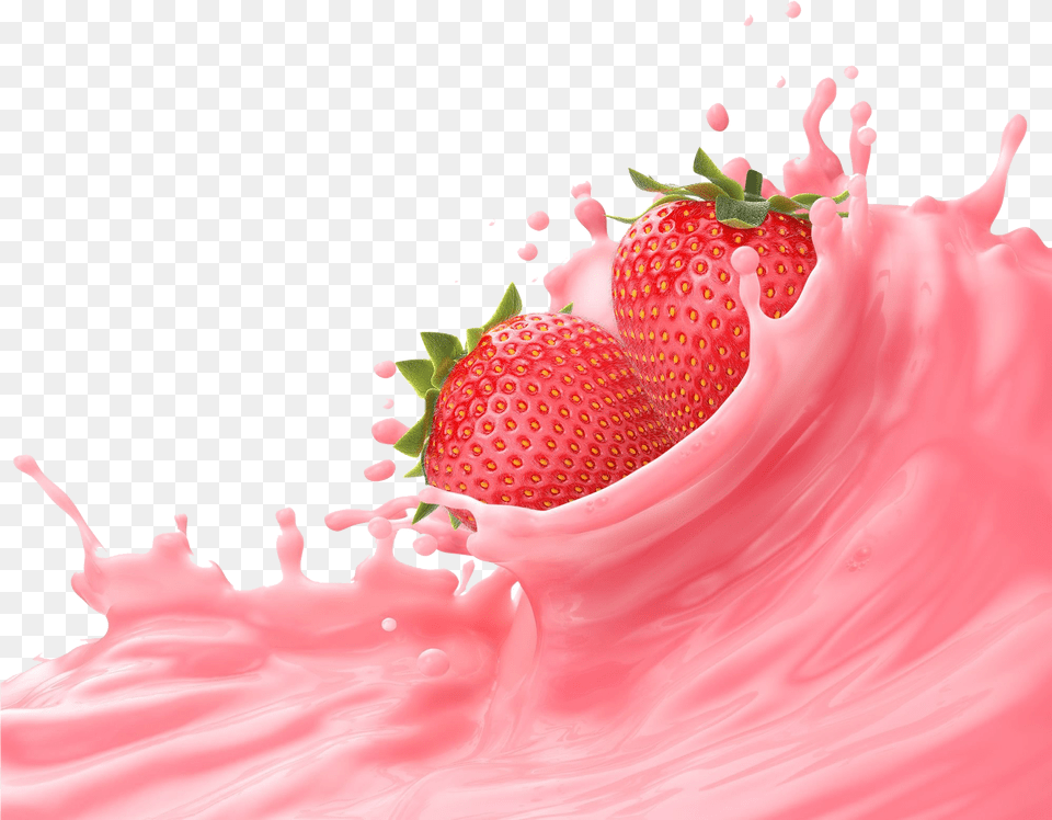 Splash Strawberry High Quality Image Strawberry Milk Splash, Berry, Food, Fruit, Plant Free Transparent Png