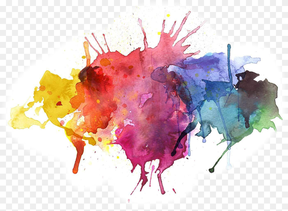 Splash Watercolor Rainbow Cool Banner Freetoedit Splash Water Colors, Paint Container, Art, Person Png
