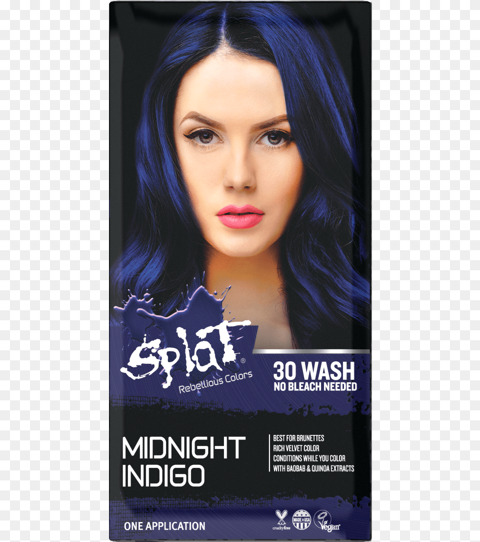 Splat Hair Dye, Advertisement, Poster, Adult, Person Png Image