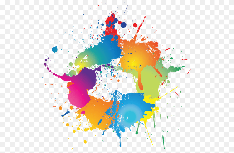 Splat Logo 2 No Text Colorful Abstract Background, Art, Graphics, Modern Art, Pattern Free Png