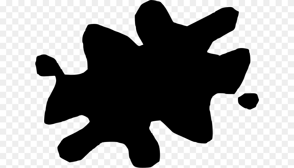 Splat Maple Leaf, Gray Free Png Download