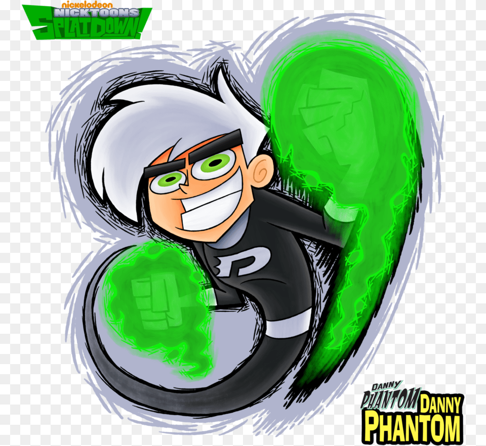 Splatdown Fighter Danny Phantom Nicktoons Splatdown, Book, Comics, Publication, Face Free Transparent Png