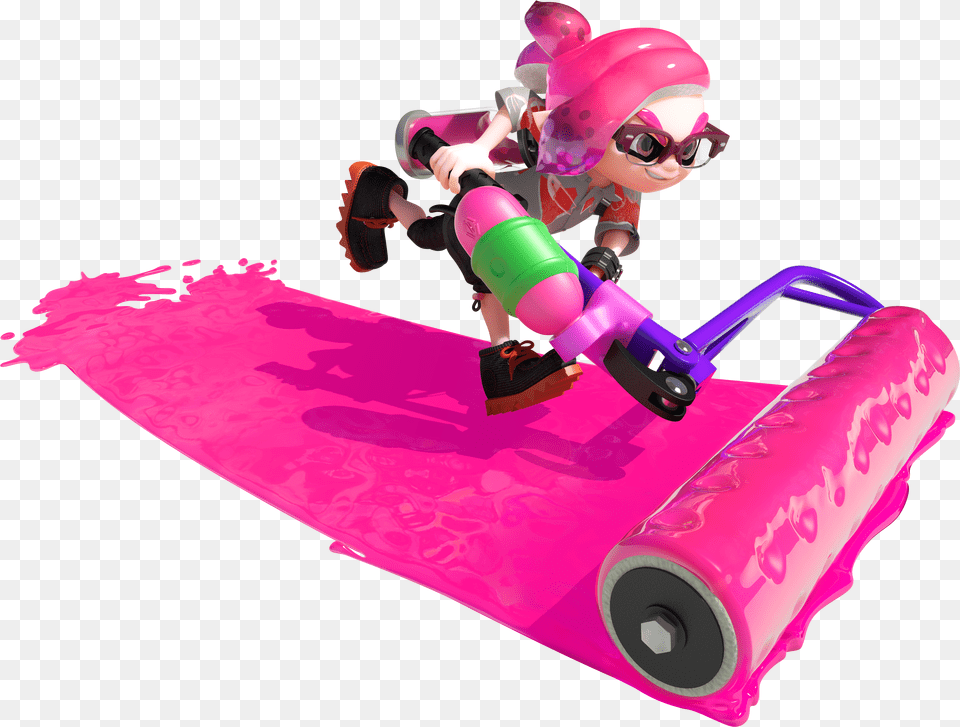 Splatoon 2 Inkling With Splat Roller, Book, Comics, Publication, Baby Free Png