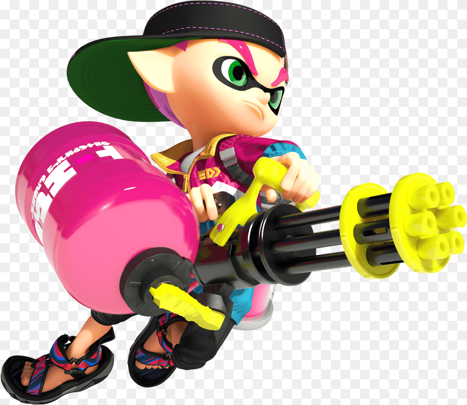 Splatoon 2 Machine Gun, Baby, Person, Face, Head Png Image