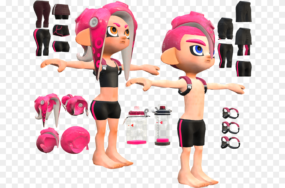 Splatoon 2 Octoling Model, Adult, Person, Female, Woman Png Image