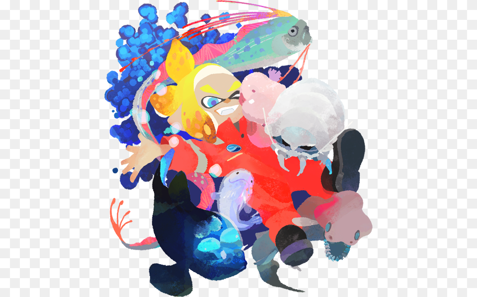 Splatoon 2 Salmon Run New Gear, Art, Graphics, Modern Art, Painting Free Transparent Png