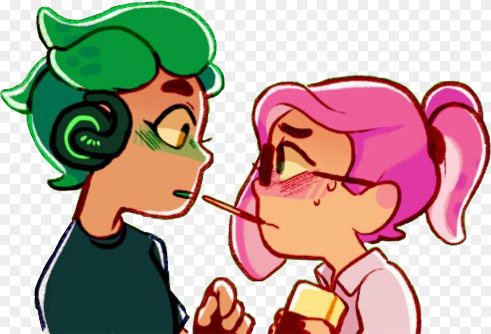 Splatoon Splatoon2 Gayship Green Pink Inkling, Baby, Person, Face, Head Png