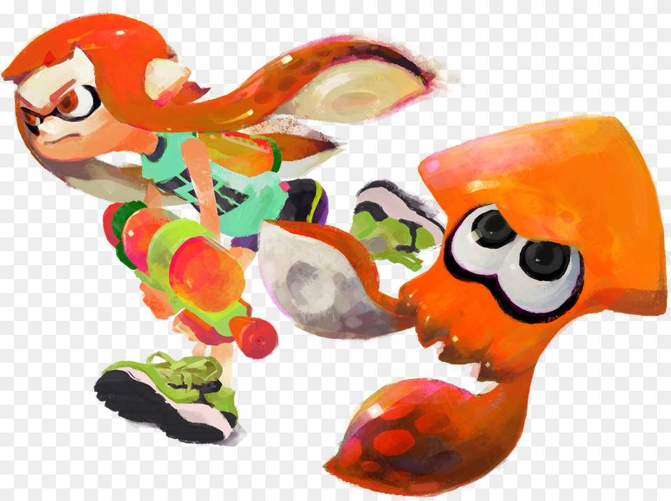Splatoon Squid And Octopus, Art, Graphics, Clothing, Footwear Free Png