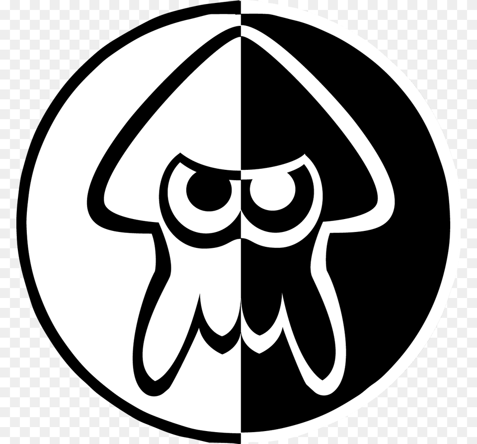 Splatoon Squid Logo Splatoon Black And White, Stencil, Body Part, Hand, Person Free Png
