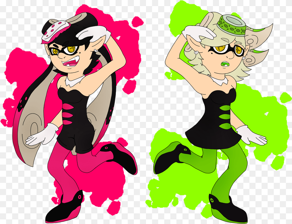 Splatoon Squid Sisters By Lizzietheratcicle Splatoon Lizzietheratcicle Splatoon, Book, Comics, Publication, Baby Free Transparent Png