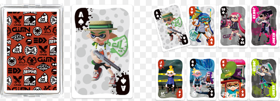 Splatoon Trump 02 Fashion Playing Card Set Splatoon Playing Cards, Book, Comics, Publication, Person Free Png