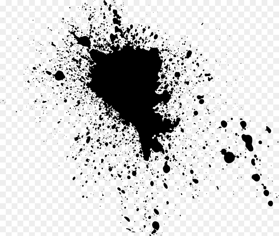 Splatter Black Paint Drip, Leaf, Plant, Silhouette Free Png Download