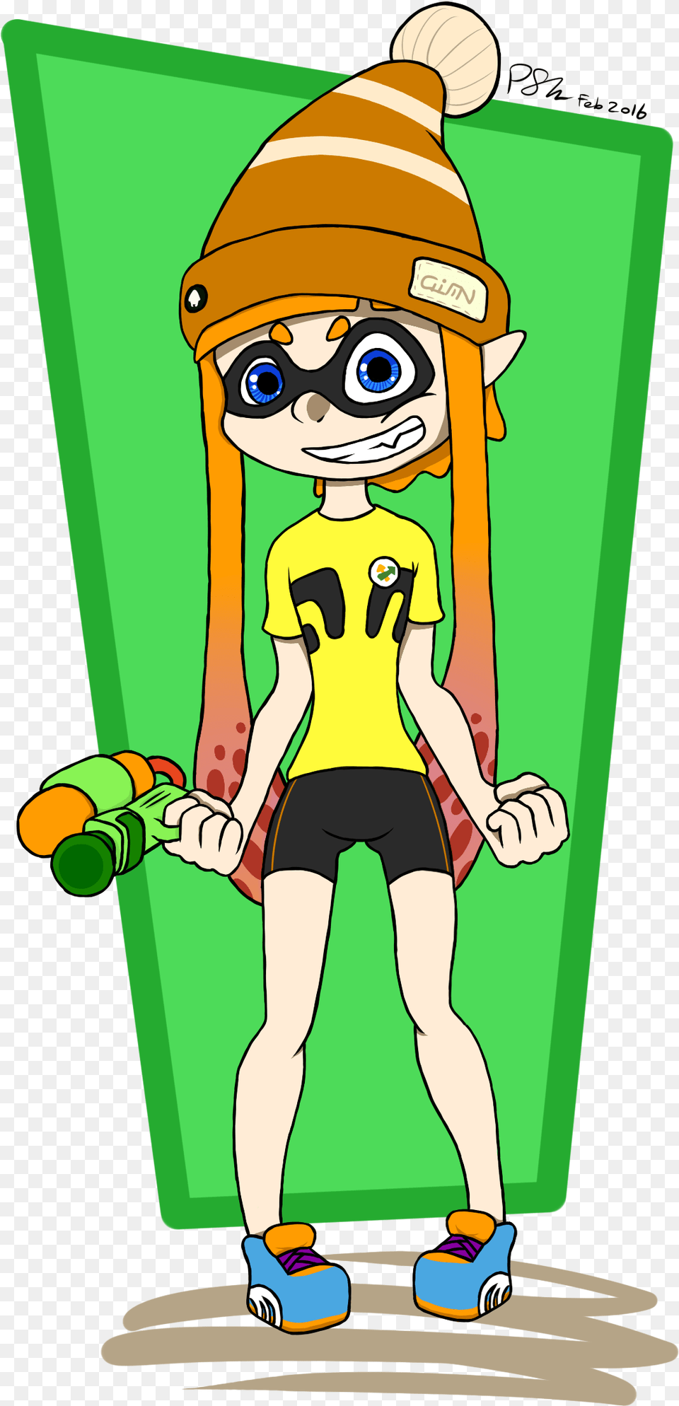 Splatton Squid Girl Cartoon, Boy, Child, Person, Male Free Png