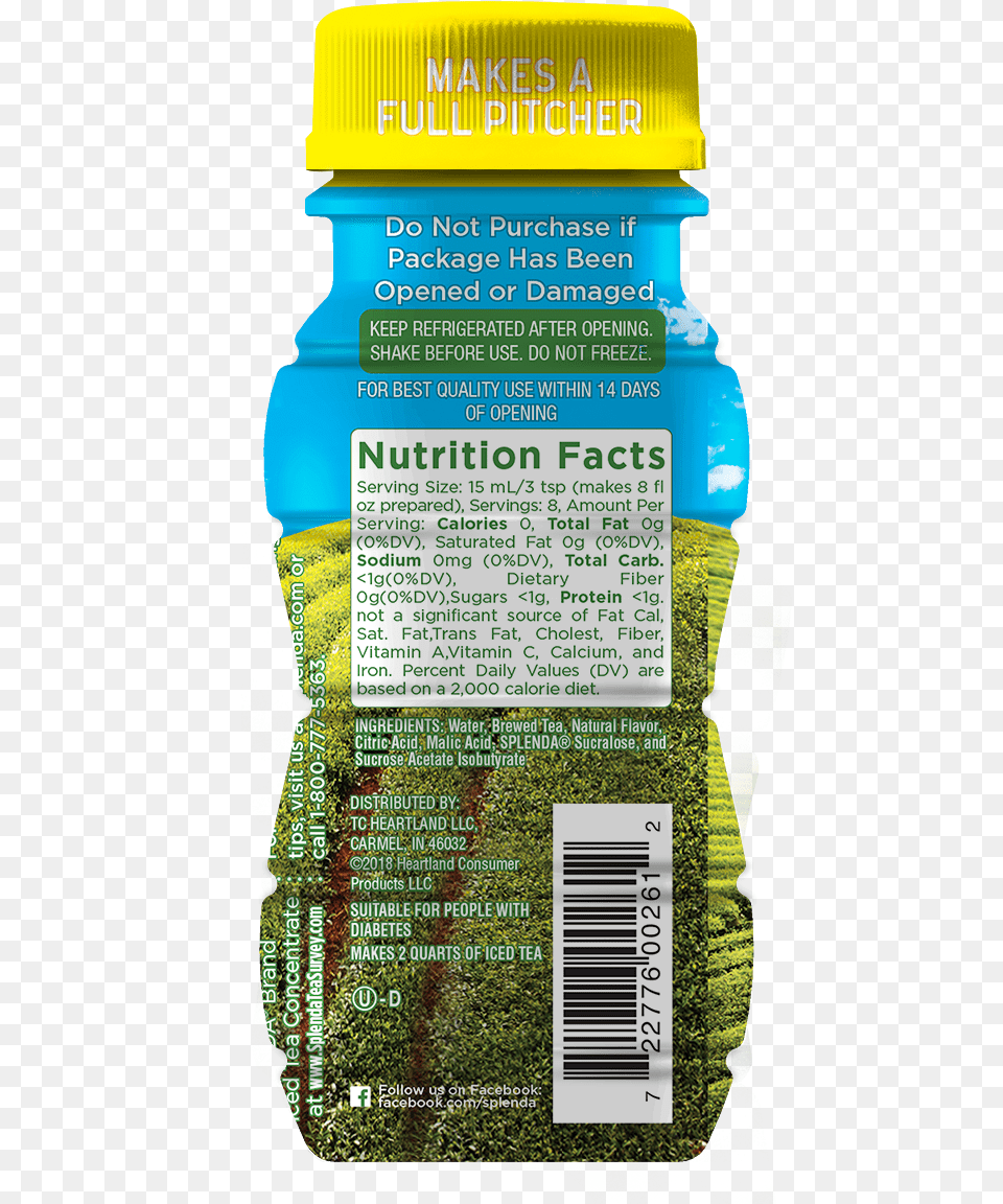 Splenda Lemon Iced Tea Concentrate Lemon, Bottle, Herbal, Herbs, Plant Free Transparent Png