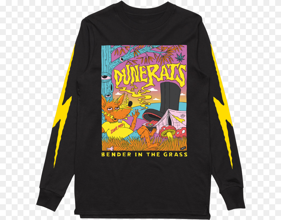 Splendour Bender Longsleeve T Shirt Black, Clothing, Long Sleeve, Sleeve, T-shirt Png Image