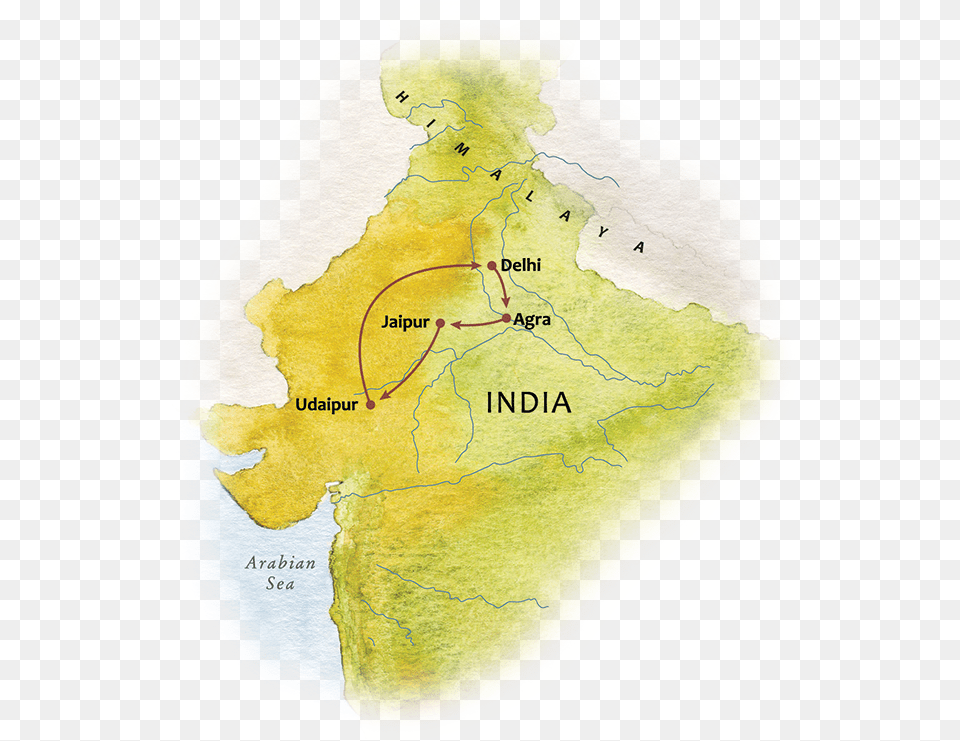 Splendours Of Northern India Map, Chart, Plot, Atlas, Diagram Free Png