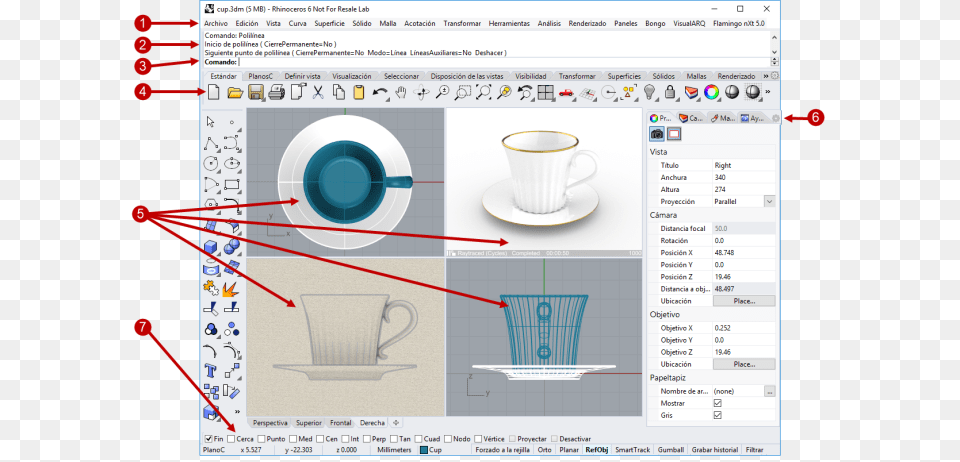 Split An Object In Rhino, Cup, Chart, Plot, Cutlery Free Png Download