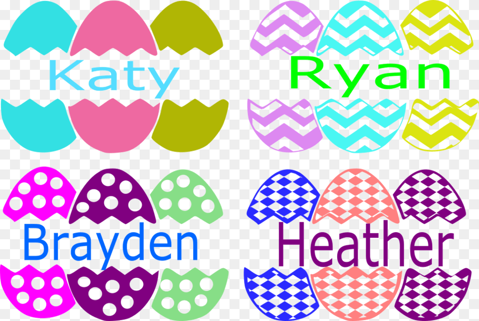 Split Easter Eggs Monogram Frames Easter, Egg, Food, Easter Egg Free Png Download