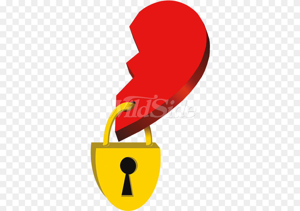 Split Heart With Lock Emblem Clipart Full Size Clipart Padlock, Dynamite, Weapon Png Image