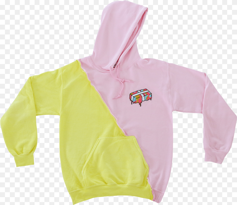 Split Hoodie, Clothing, Knitwear, Sweater, Sweatshirt Free Transparent Png