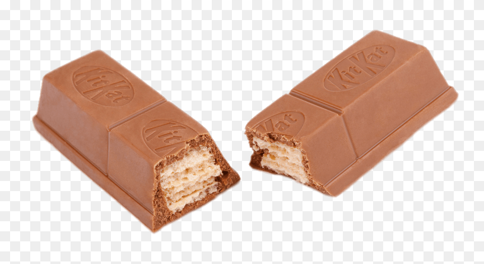 Split Kitkat Bar, Chocolate, Dessert, Food, Fudge Png