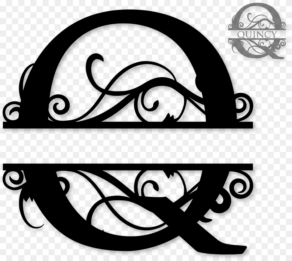 Split Letter S Black And White Split Monogram Font O, Gray Free Transparent Png