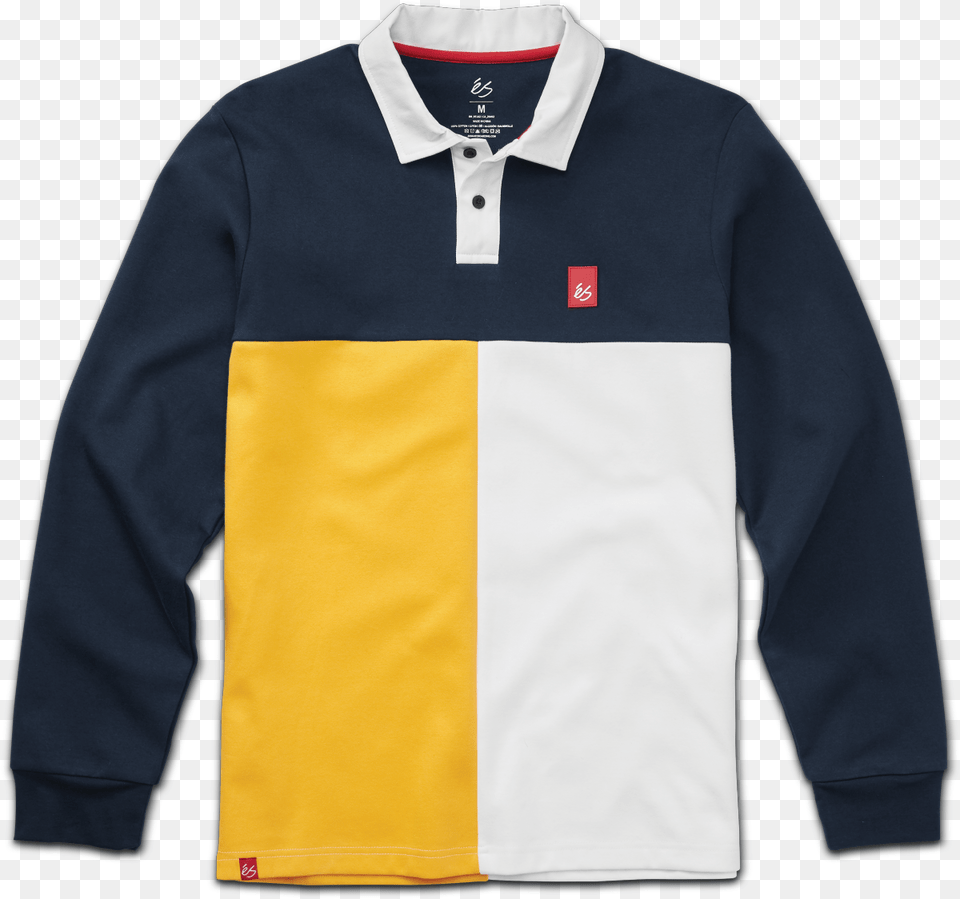 Split Ls Polo Polo Shirt, Clothing, Long Sleeve, Sleeve, Fleece Free Png Download