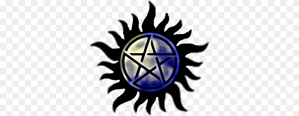 Spn Supernatural Tattoo Pentagram Antipossesion Symbol Tattoo That Wards Off Evil, Machine, Star Symbol, Wheel, Nature Png Image