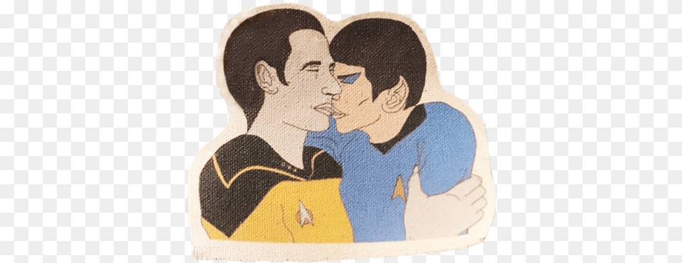Spock And Data Patch Kiss, Home Decor, Baby, Kissing, Person Png