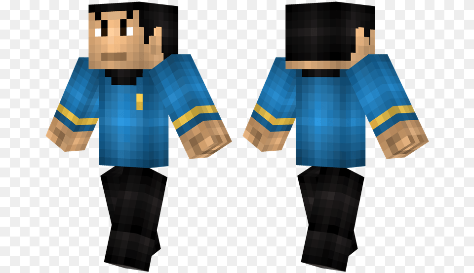 Spock Green And Black Minecraft Skins, Clothing, Shirt, Pants, Person Png