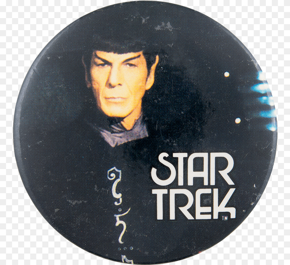 Spockbutton Vintage 1978 Original Star Trek Movie The Motion Picture, Head, Person, Face, Disk Png